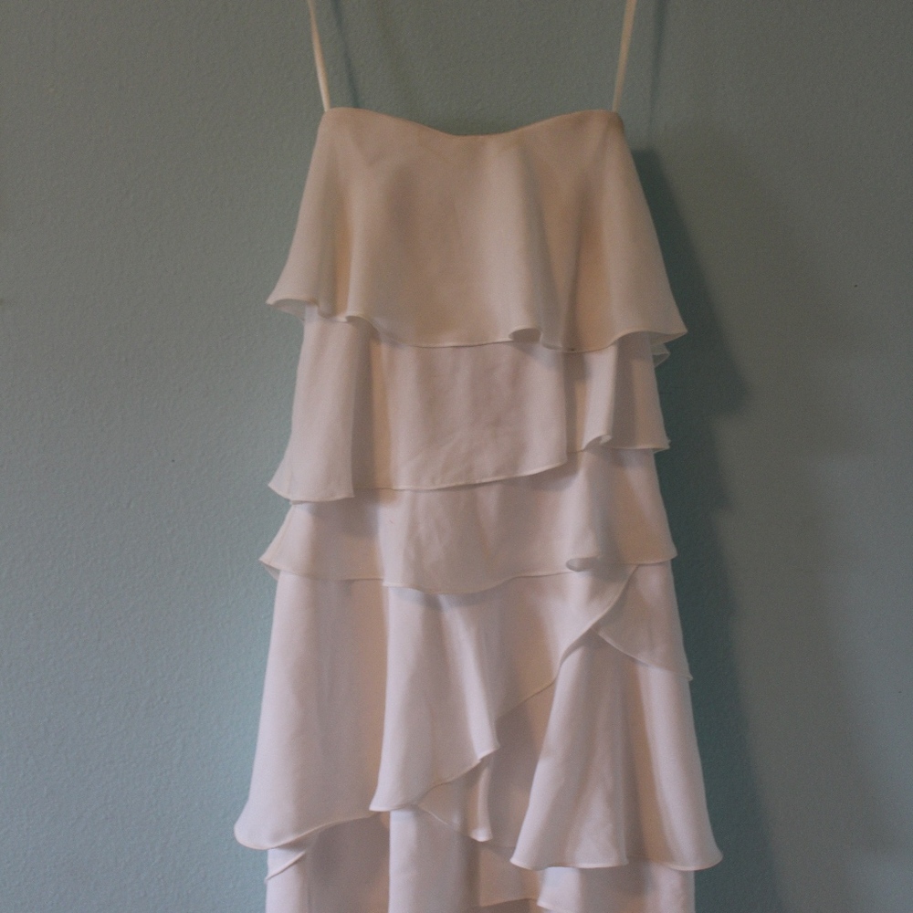BCBGMaxAzria White Ruffle Dress